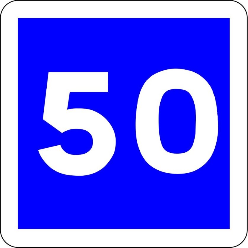 Знак Рекомендуемая скорость