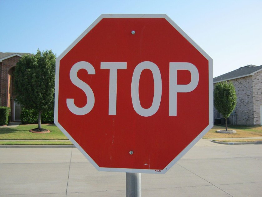 Знак stop