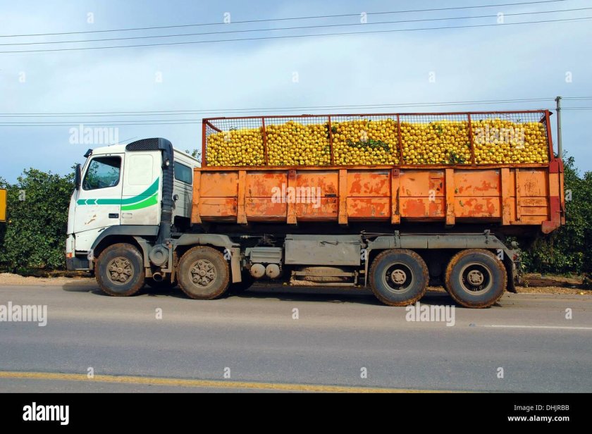 Фура с мандаринами