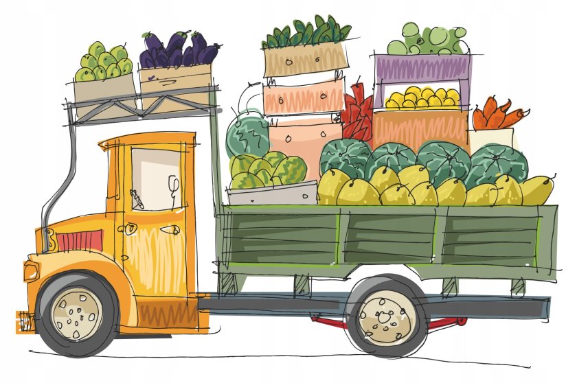 Грузовик с овощами
