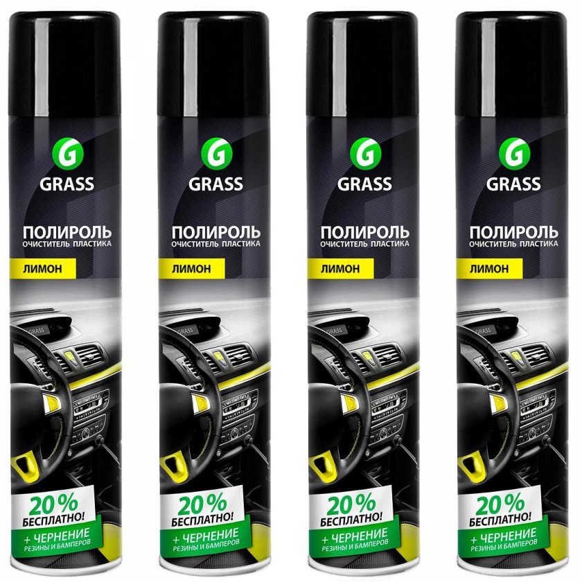 Полироль-очиститель пластика "dashboard Cleaner" глянцевый блеск 750 мл