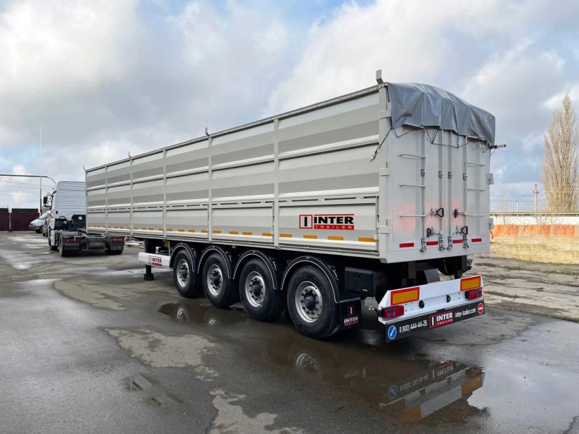 Четырехосный полуприцеп зерновоз