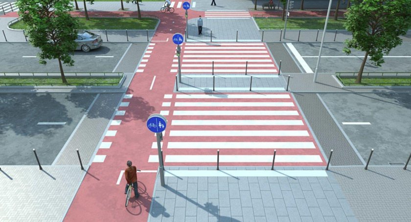 Разметка велодорожки