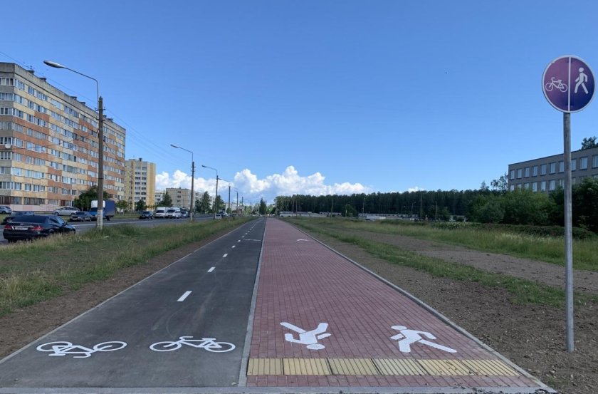 Велодорожка Октябрьская набережная