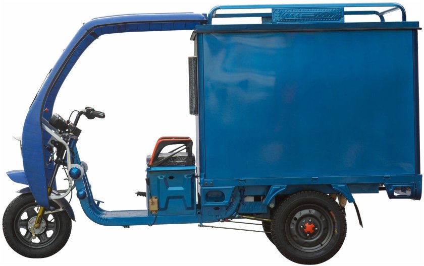 Грузовой электрический трицикл с кабиной силач-500 1000w 45ah