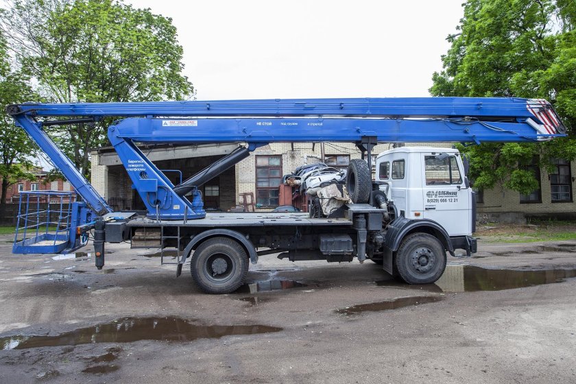 МАЗ ПМС 328д автогидроподъемник