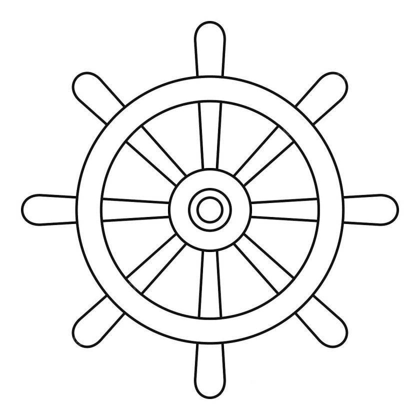 Штурвал трафарет