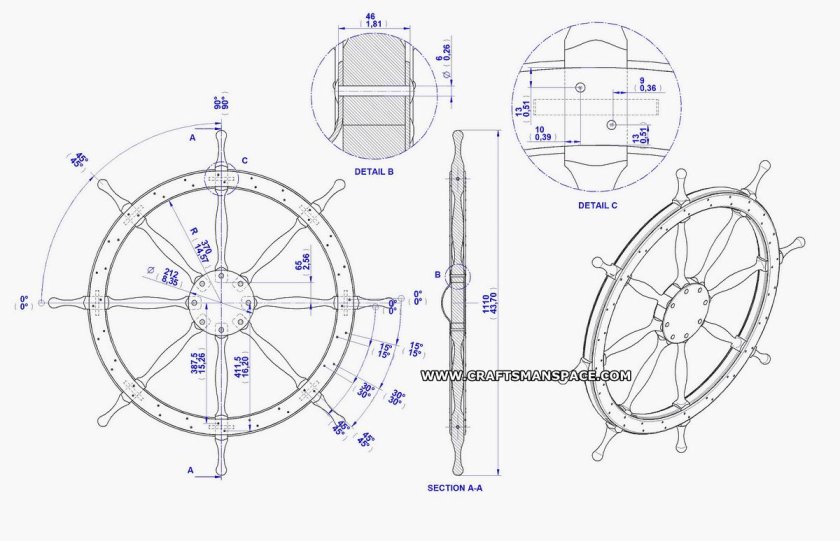 Штурвал корабля своими руками из дерева чертежи