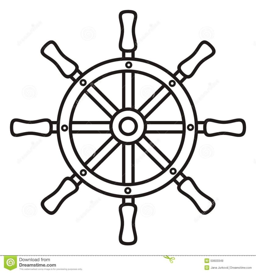 Штурвал трафарет