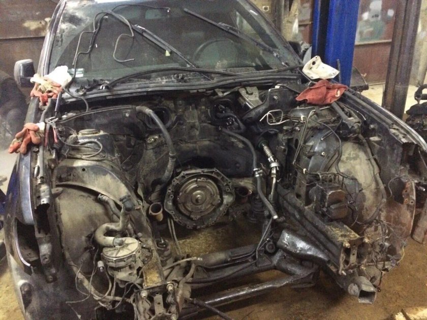 Снятие ДВС 4.8 БМВ х5 е70