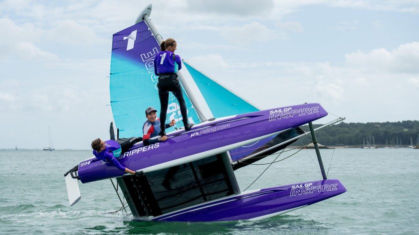 Катамаран в шторм