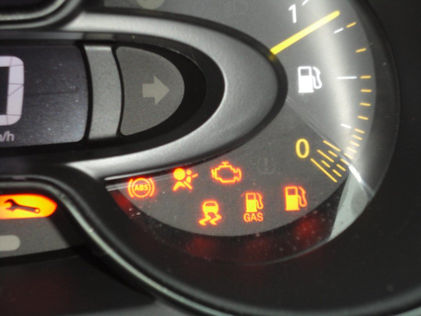 Сигнальные лампы на панели Рено Каптур
