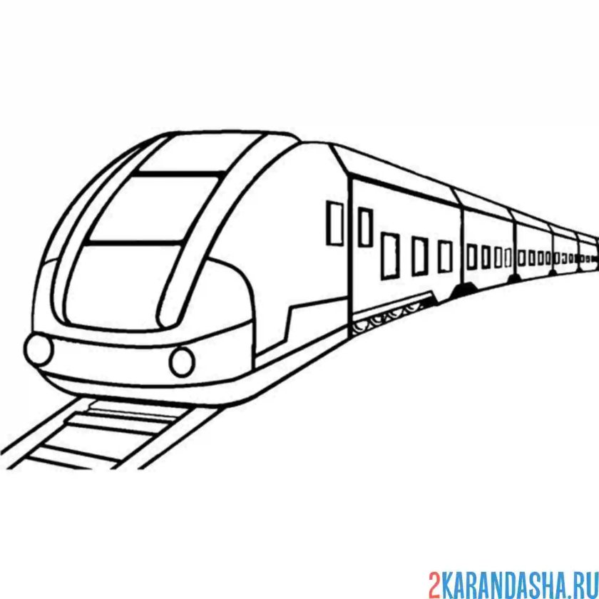Раскраска поезд