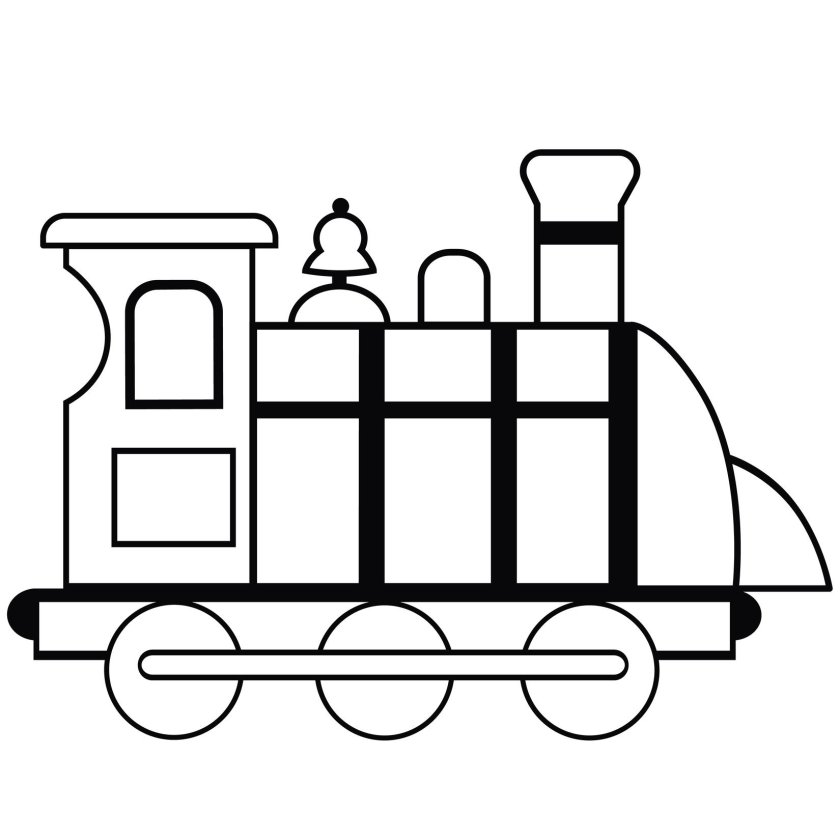 Поезд рисунок чб