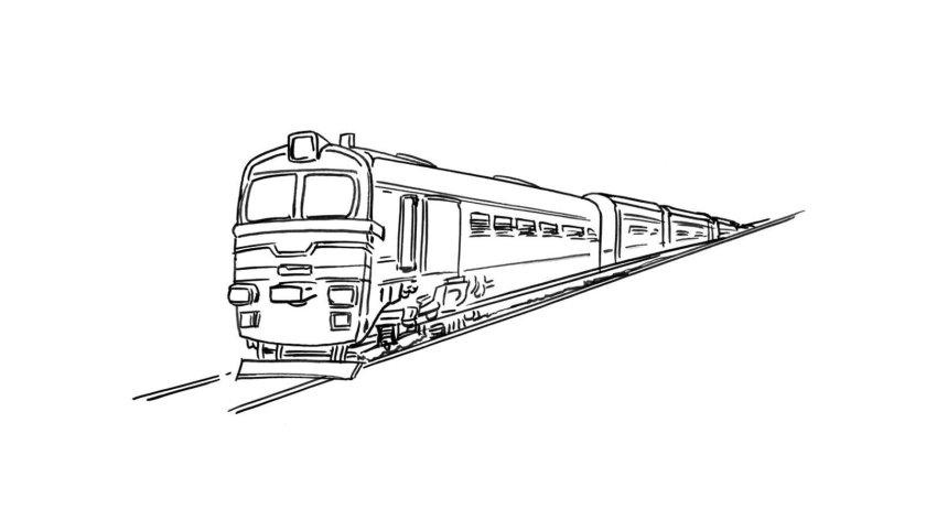 Раскраска Сапсан поезд
