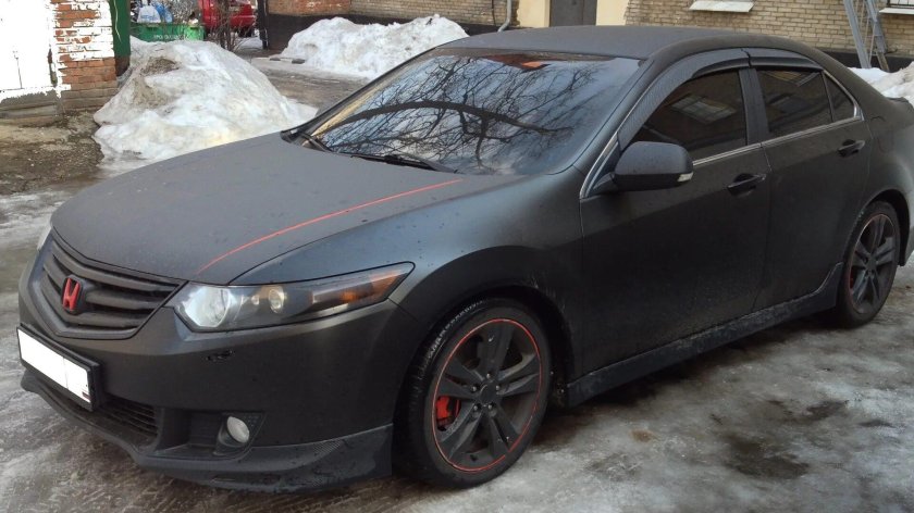Honda Accord 7 чёрный матовый