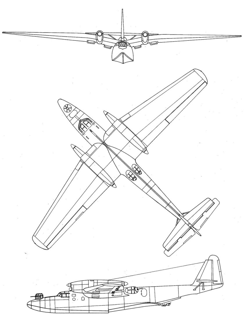 Dornier do 26 чертежи