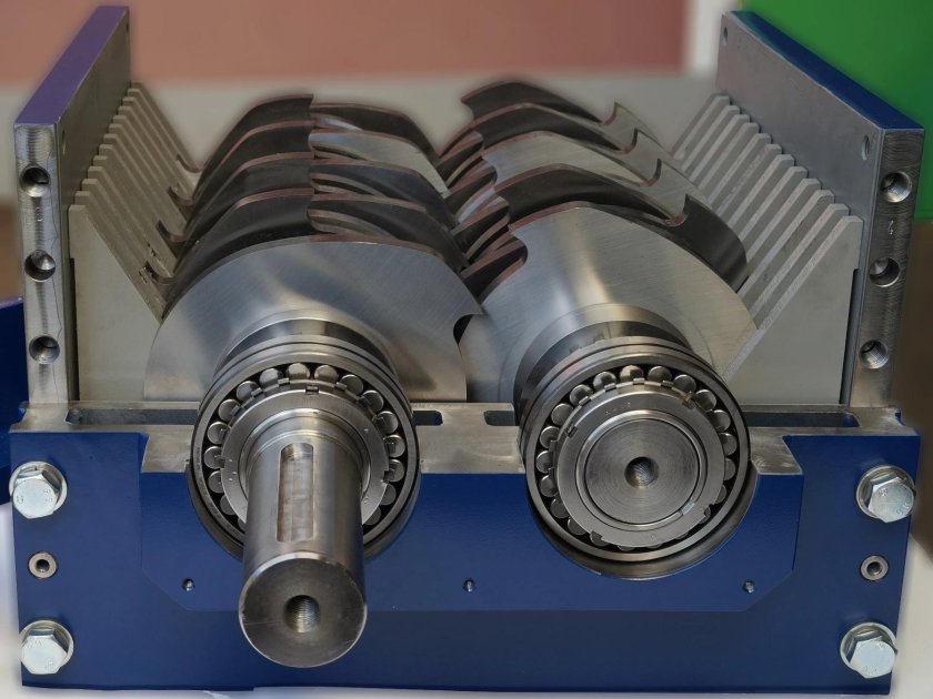 Шредер промышленный двухвальный