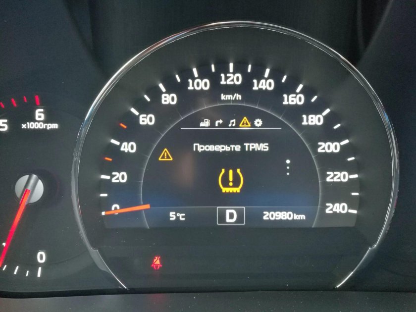 Киа Соренто 2 значки на панели приборов