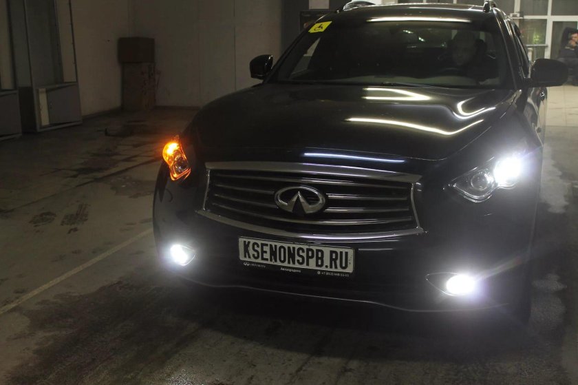 Диодные противотуманные фары Инфинити qx70 2017