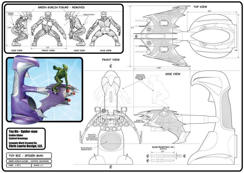 Глайдер летательный аппарат зеленого Гоблина