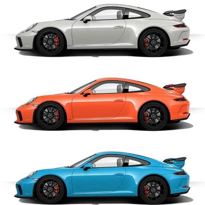 Порше 911 цвета кузова