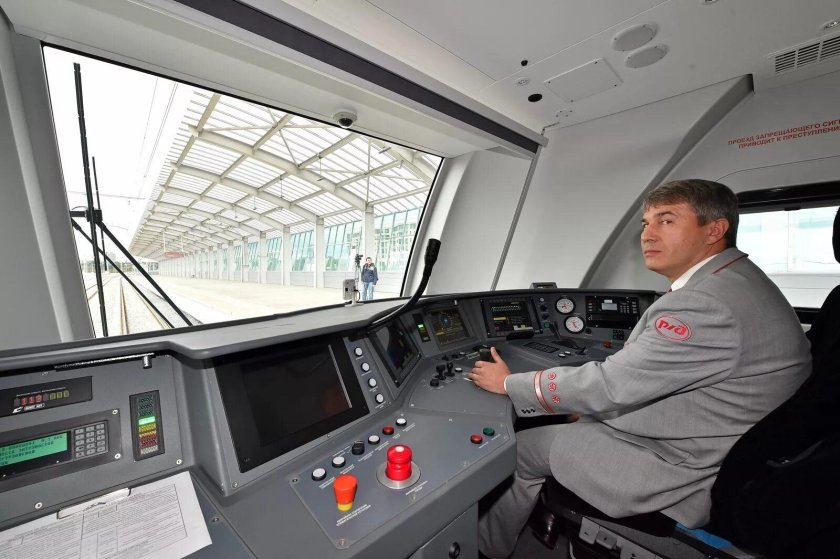 Сапсан электропоезд кабина