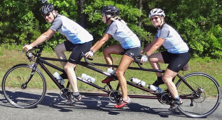 Велосипед на троих человек