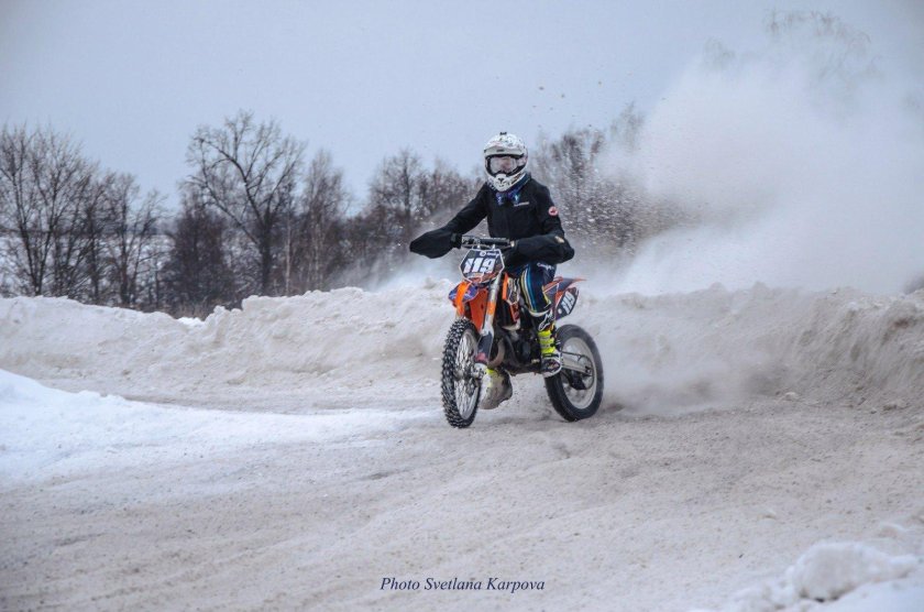 Питбайк зимой