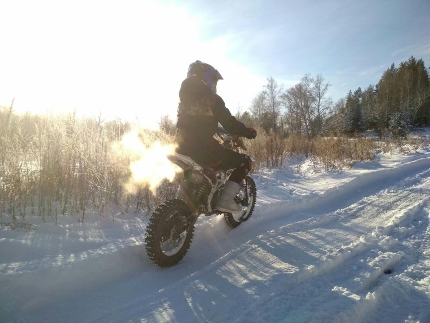 Мотоцикл зима