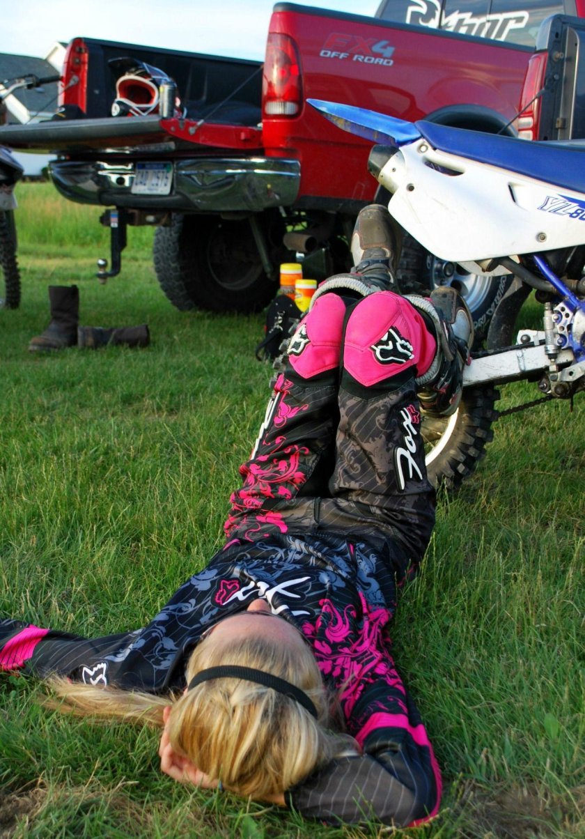 Girl in Motocross Gear