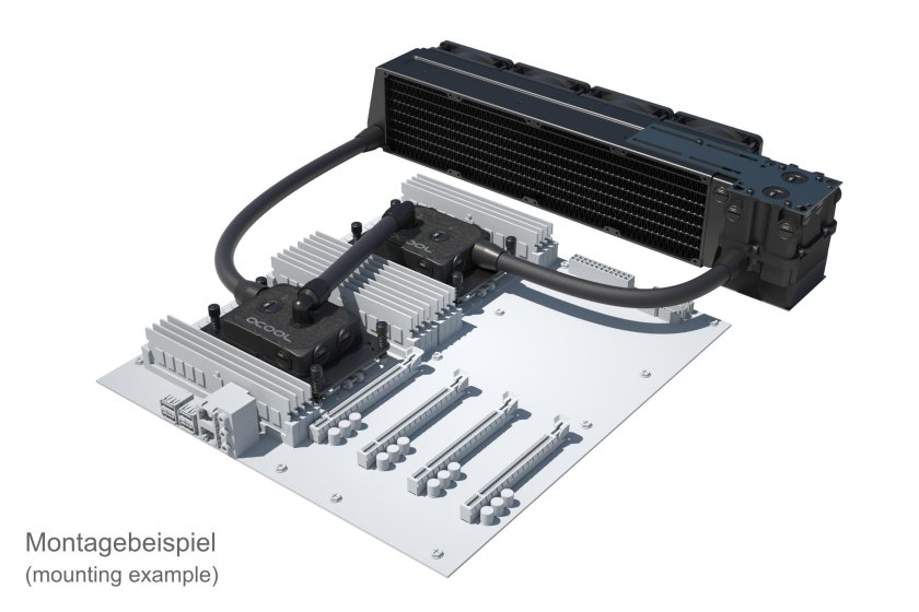 Водяное охлаждение 1u Intel