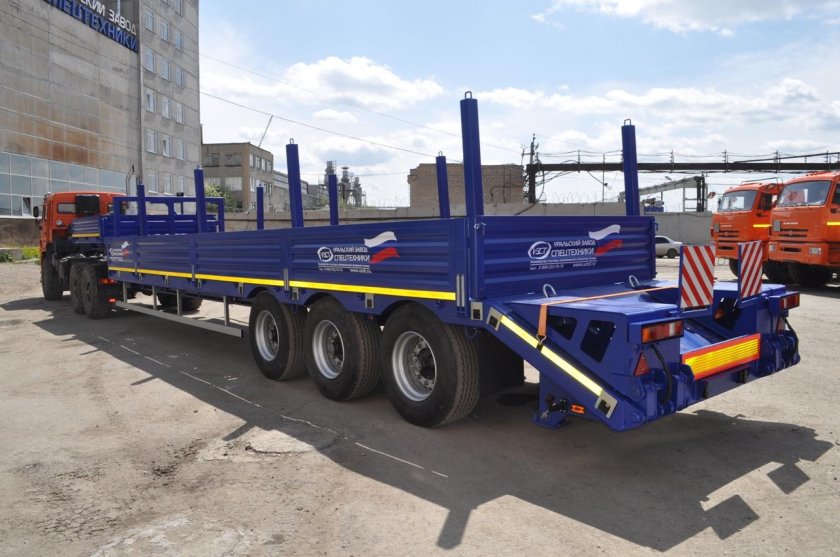 Полуприцеп открытая площадка с бортами