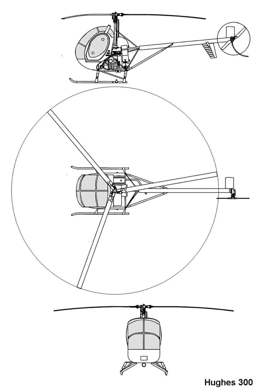 Hughes MD 500 чертеж