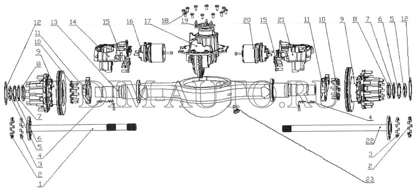 Задний мост КАМАЗ 5308