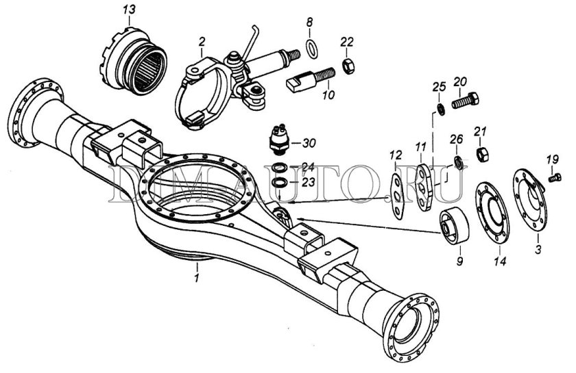 Картер заднего моста КАМАЗ 65117