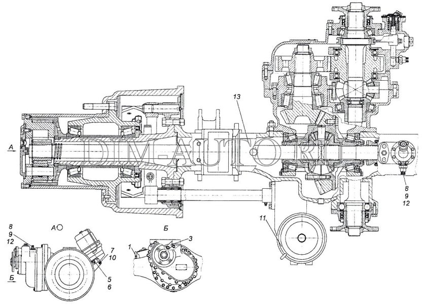Средний мост бортовая КАМАЗ 6520
