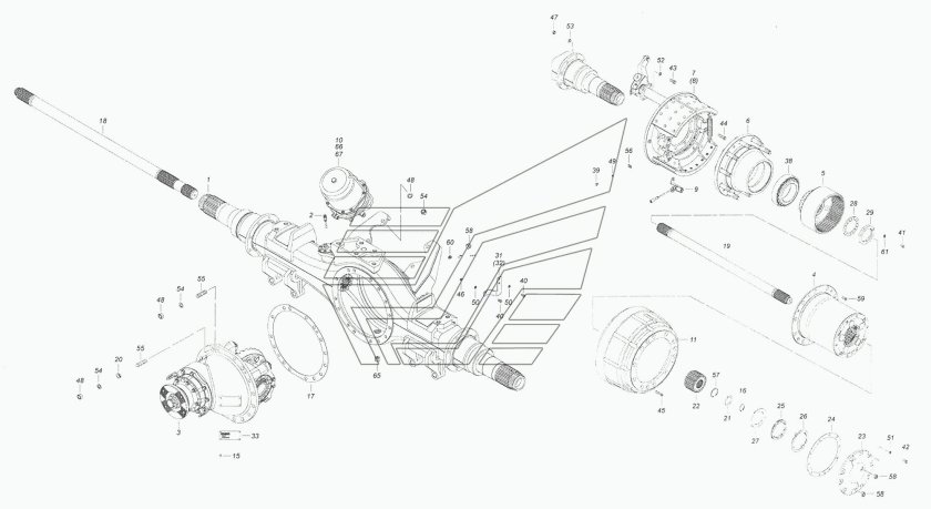 Бортовой редуктор заднего моста КАМАЗ 6520