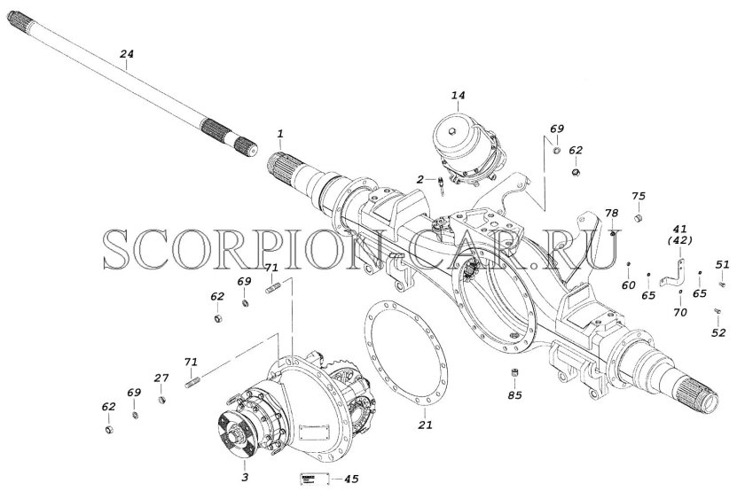 КАМАЗ 6520 задний мост КАМАЗ