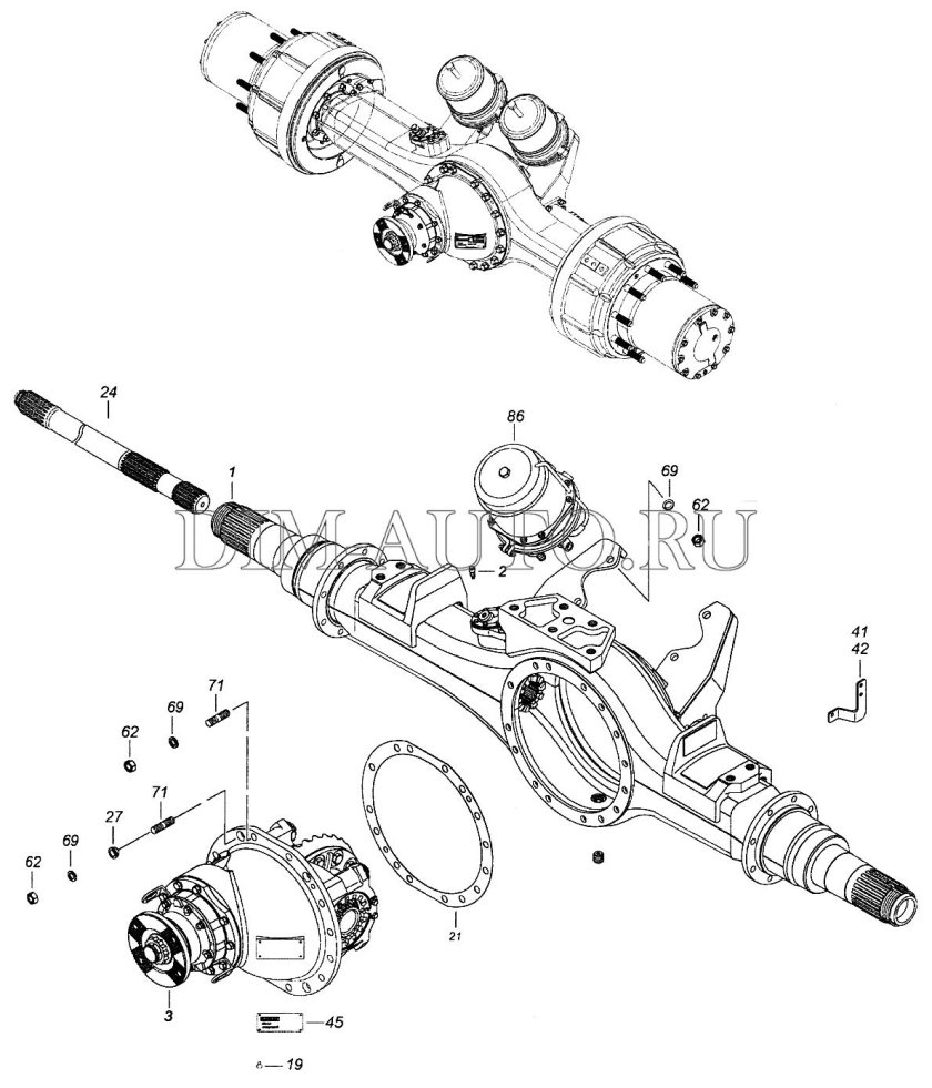 Задний мост КАМАЗ 6520