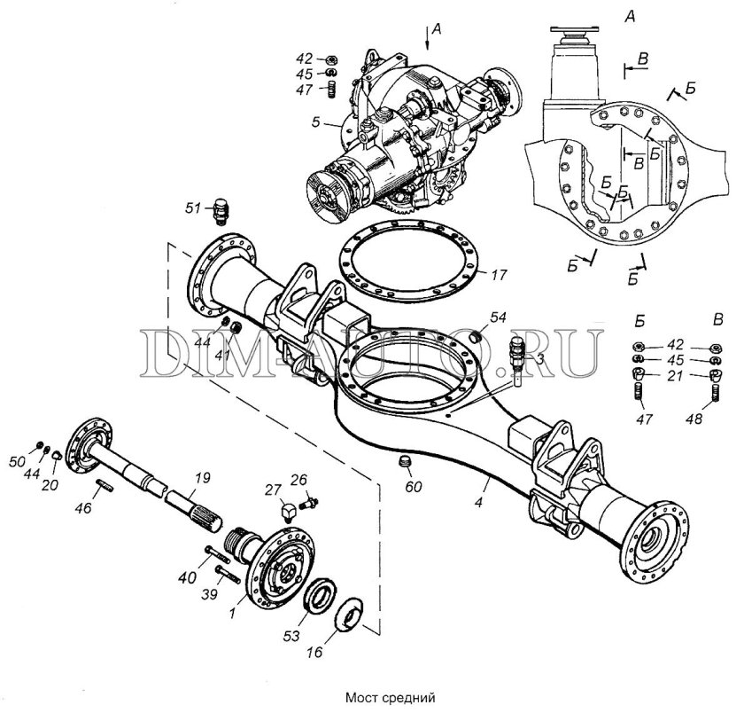 Цапфа заднего моста КАМАЗ 4310