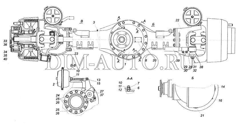 Передний мост КАМАЗ 65226
