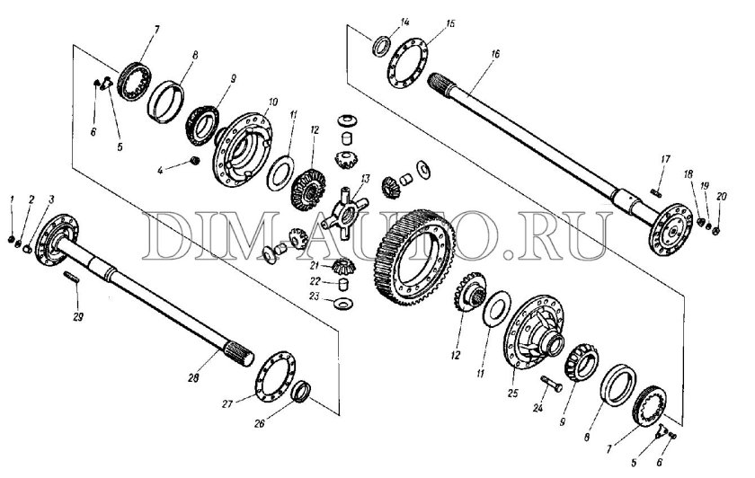 Полуоси заднего моста КАМАЗ 4310