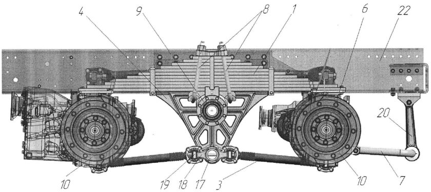 Задняя балансирная подвеска Урал 4320