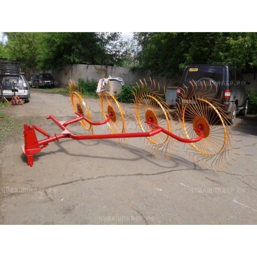 Грабли ворошилки кормилец 5 колес