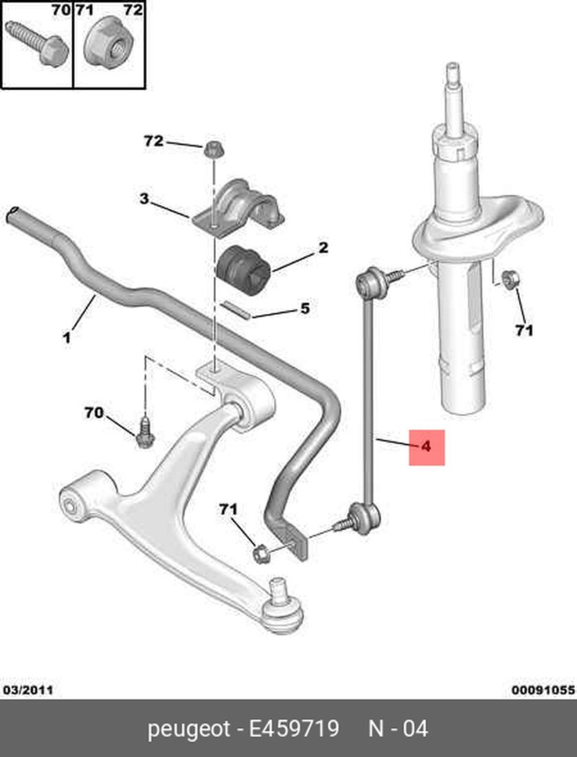 Передняя подвеска Ситроен Берлинго б9