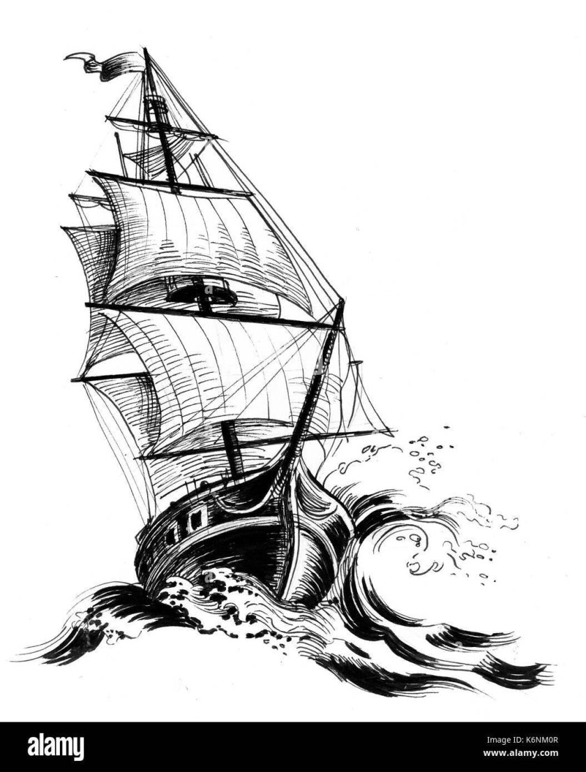 Парусник рисунок