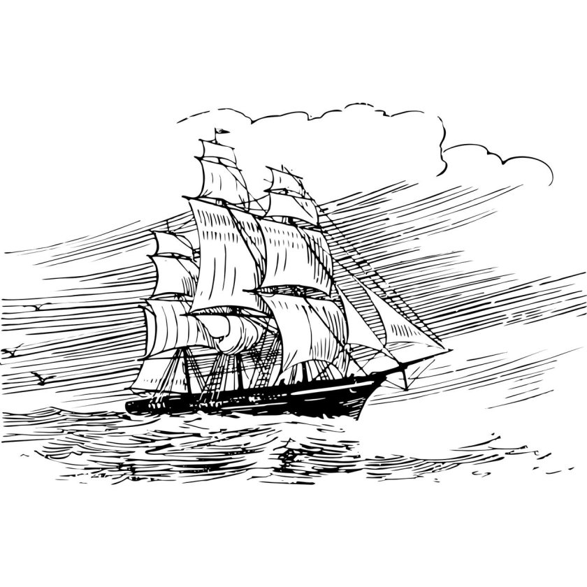 Корабль рисунок