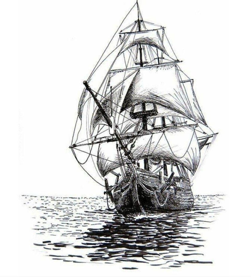 Парусник эскиз