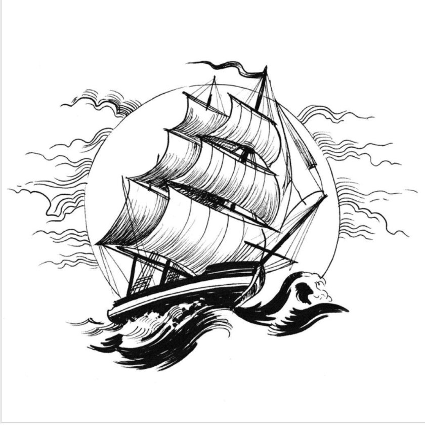 Эскиз парусного корабля